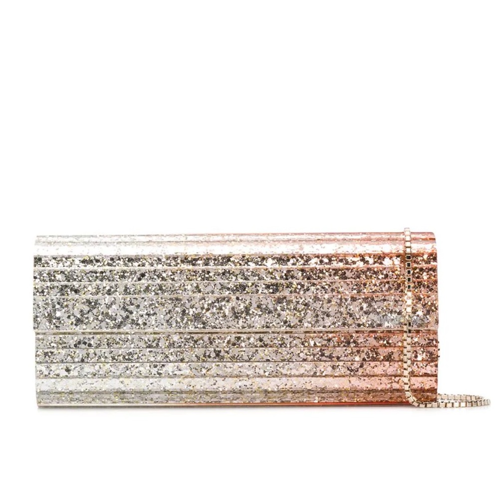 Jimmy Choo Sweetie glitter clutch